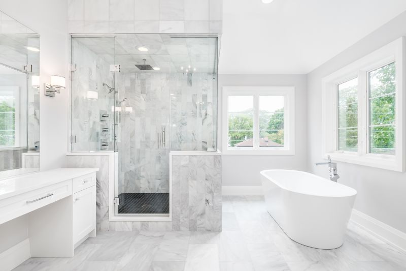 Contemporary walk-in shower